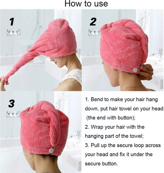 Turbo Twist Towel Hair Towel Wrap For Women